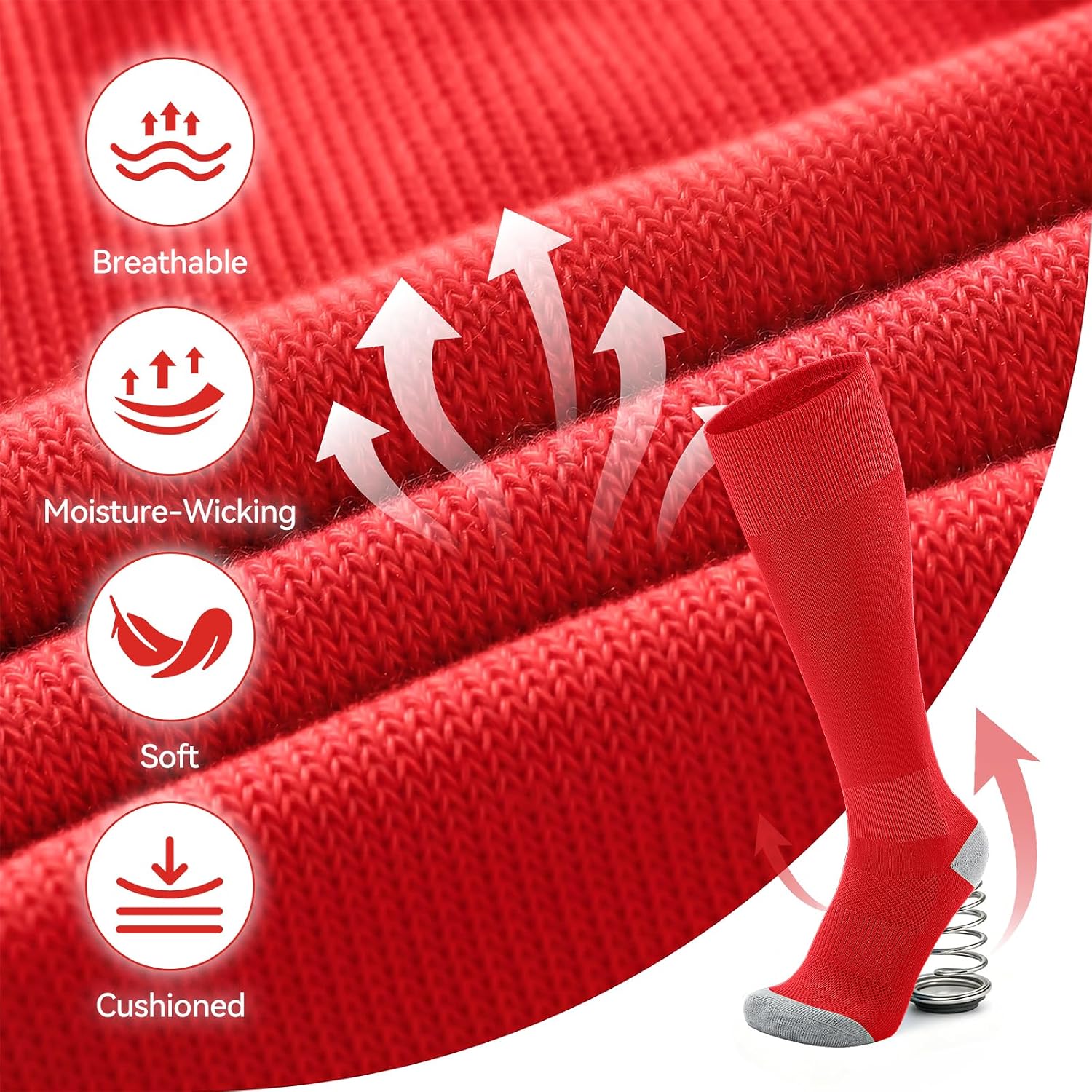 VONMELLI Baseball Socks and Belt Combo Elastic Softball Belt and Socks Adjustable Waist Belt for Boys Youth Adult image 4