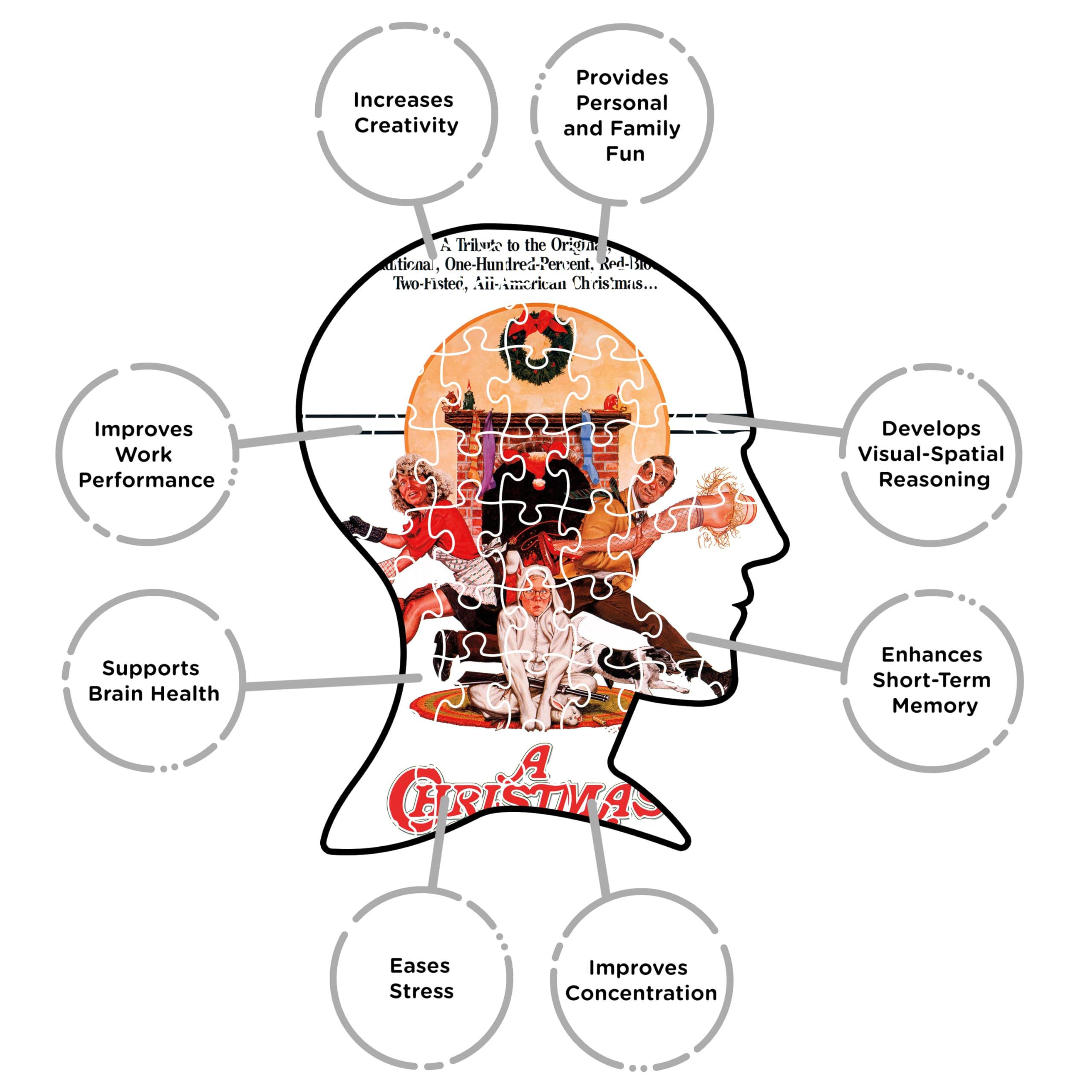 IT Movie 300 Piece Vuzzle Puzzle - VHS Style Box 8.5x11.5 Inches Glare Free