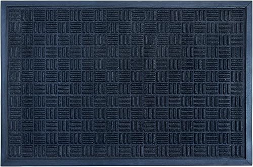 Rugsmith Tapete de goma moldeada negro, 24 x 36 pulgadas