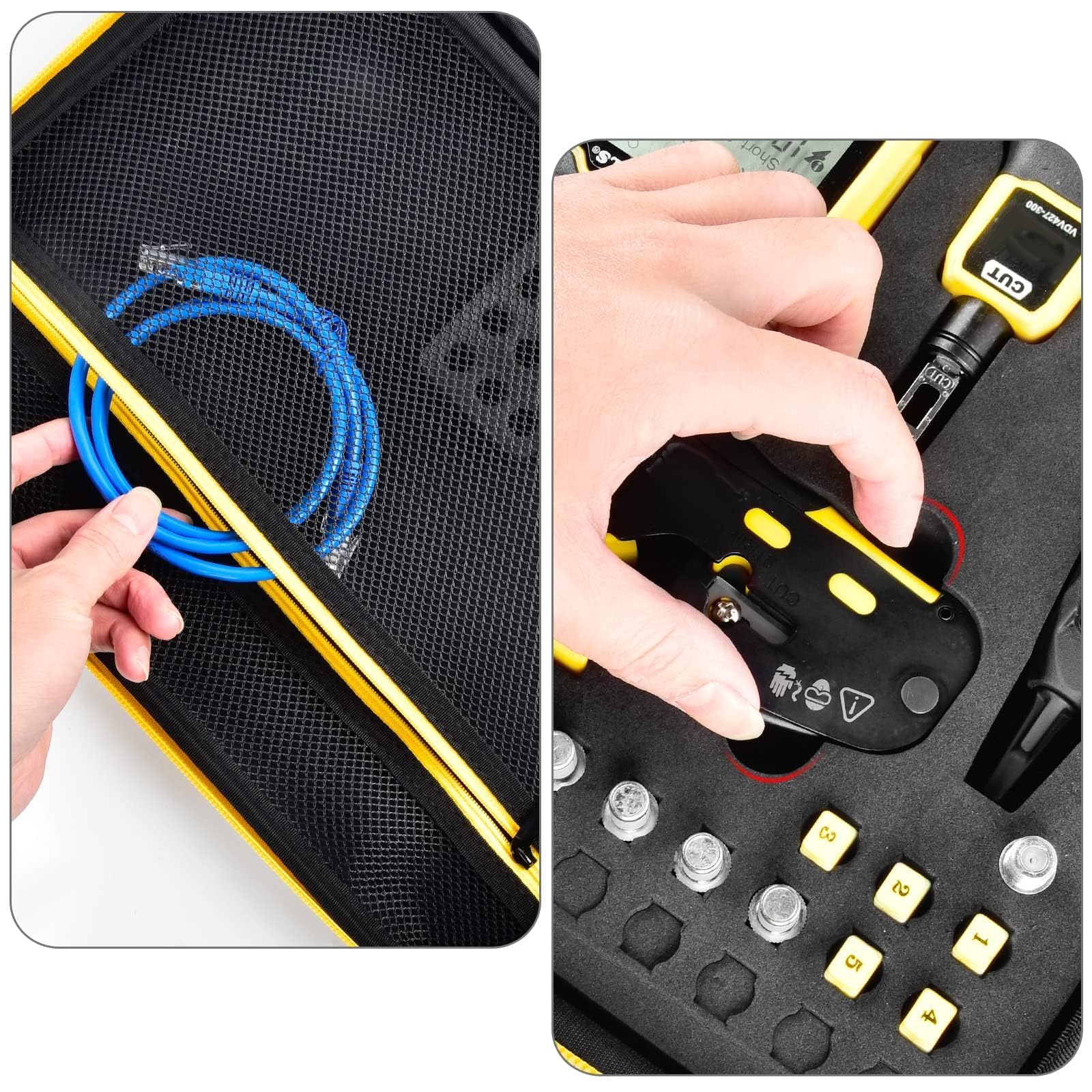 Case Compatible with Klein Tools VDV501-851 VDV500-123 VDV226-110 VDV427-300. Storage Carrying Travel Holder for Cable Tester for Scout Pro 3/ Tracer Probe/Wire Stripper and Accessories (Box Only) - Image 3