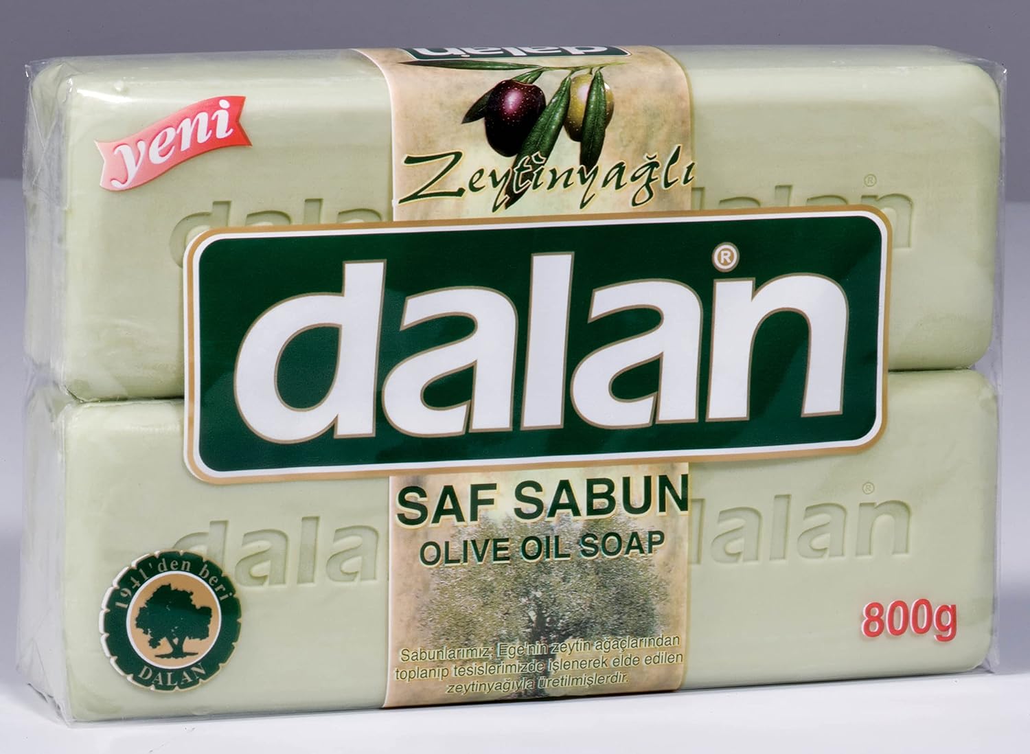 Dalan Olive Oil Soap 800g (200g x 4 Bars)