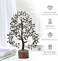 Vista 2 de PYOR Ojo de tigre, árbol de cristal curativo, decoración de oficina para mujeres, árbol de gemas, piedra de ojo de tigre, regalos de buena suerte