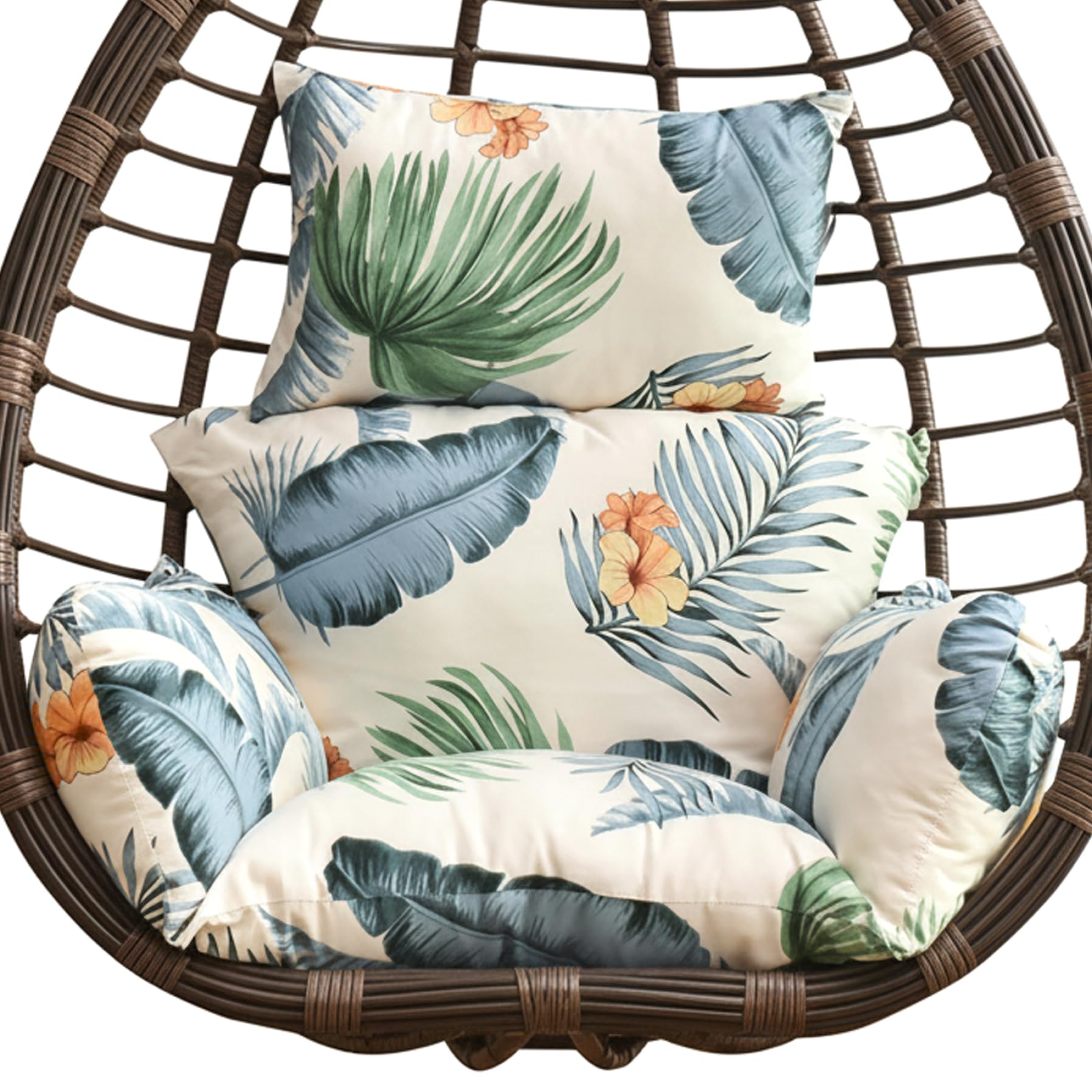 Coussin de remplacement pour chaise en forme d'œuf lavable et grand confort extérieur