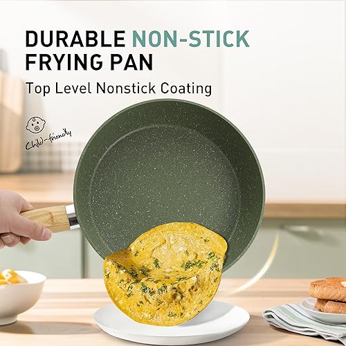 Miniatura 7 de MAISON ARTS Juego de ollas y sartenes antiadherentes, 30 piezas de utensilios de cocina y utensilios para hornear con revestimiento de granito,