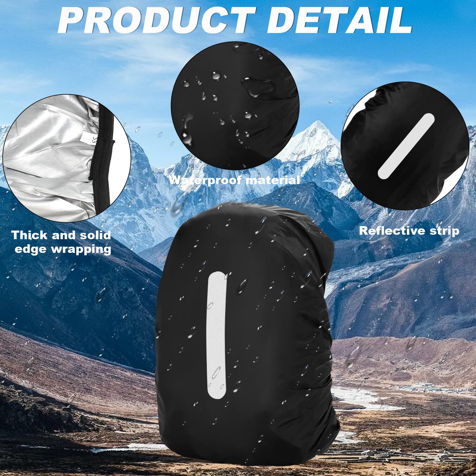 Rucksack Regenhülle Mit Reflektor - Wasserdicht Für 26-40L Rucksäcke - Ideal Für Outdoor