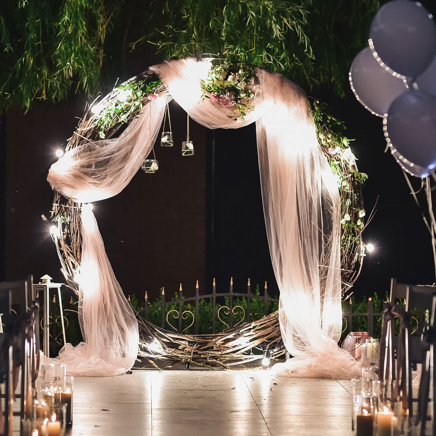 Rotolo Di Organza Trasparente Rosa - 29 Cm X 25 M, Tessuto Elegante Per Decorazioni Matrimoniali E Fai Da Te