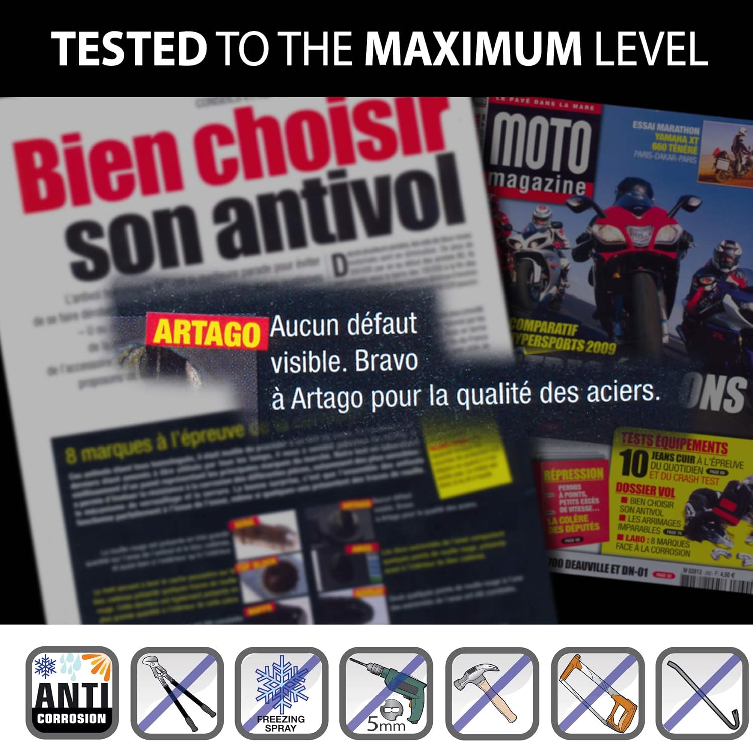 Lіmіtеd Stосk Artago 69T1 High Range Disc Lock and Bracket for BMW R1250GS R1200GS F850GS F750GS F700GS G310GS F900XR, Sold Secure Gold and ART4 Approved, Metallic