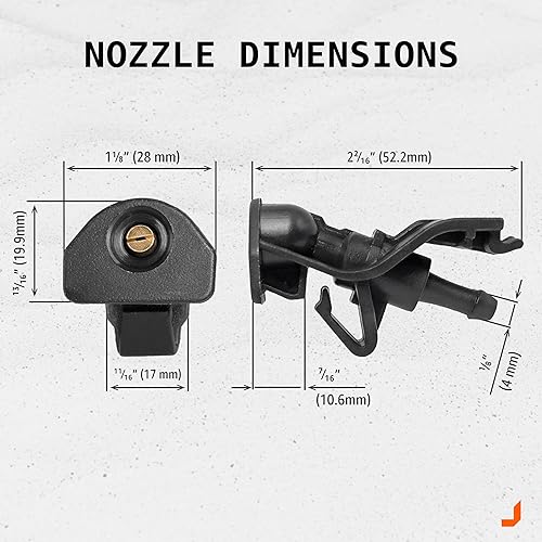Miniatura 3 de 2 boquillas de pulverización para limpiaparabrisas delantero, kit de repuesto para Ford Explorer MK5 2011-2018, Ford Mustang 2010-2014 con OEM #