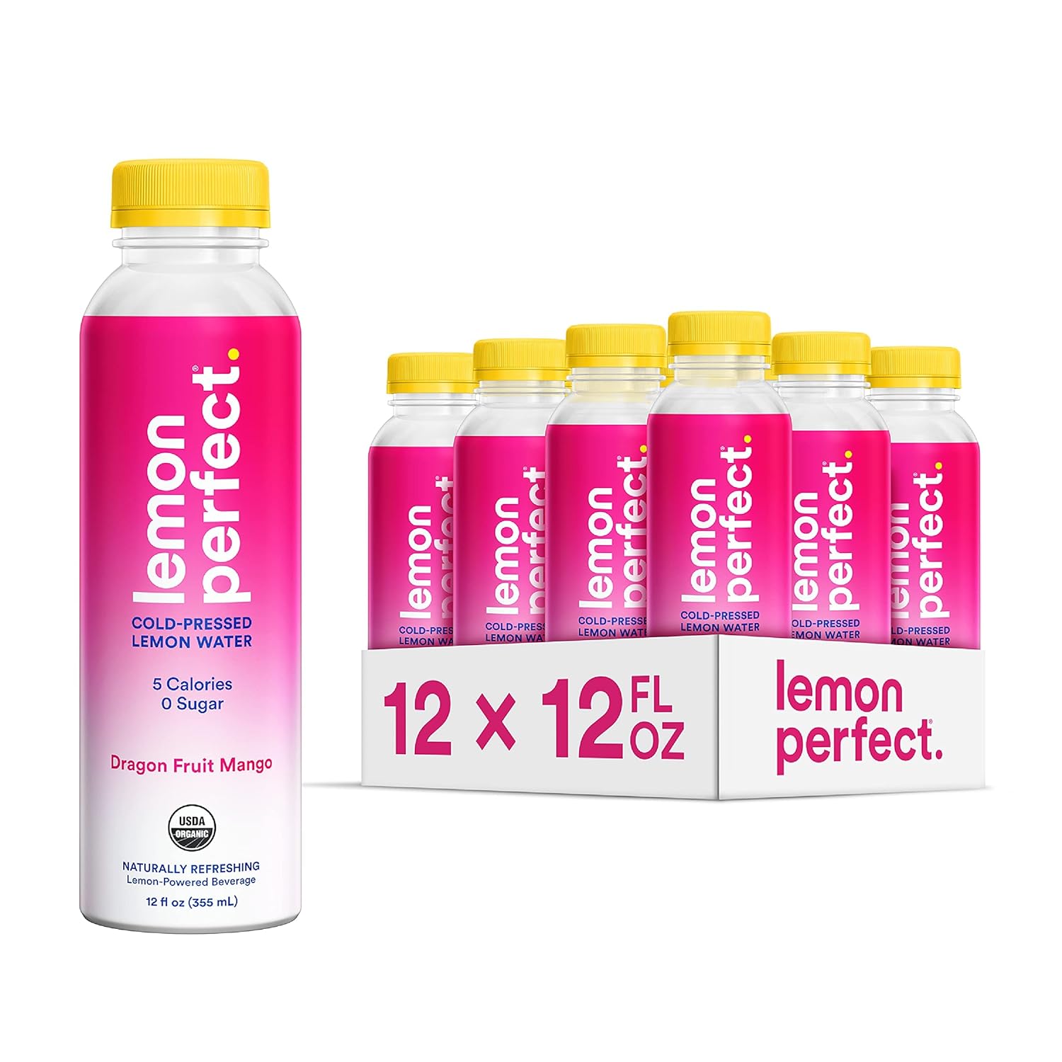 Lemon Perfect, Organic Cold-Pressed Lemon Water, Squeezed from Real Fruit,  Flavored Water, Sugar-Free, Keto Certified, No Artificial Ingredients, ...