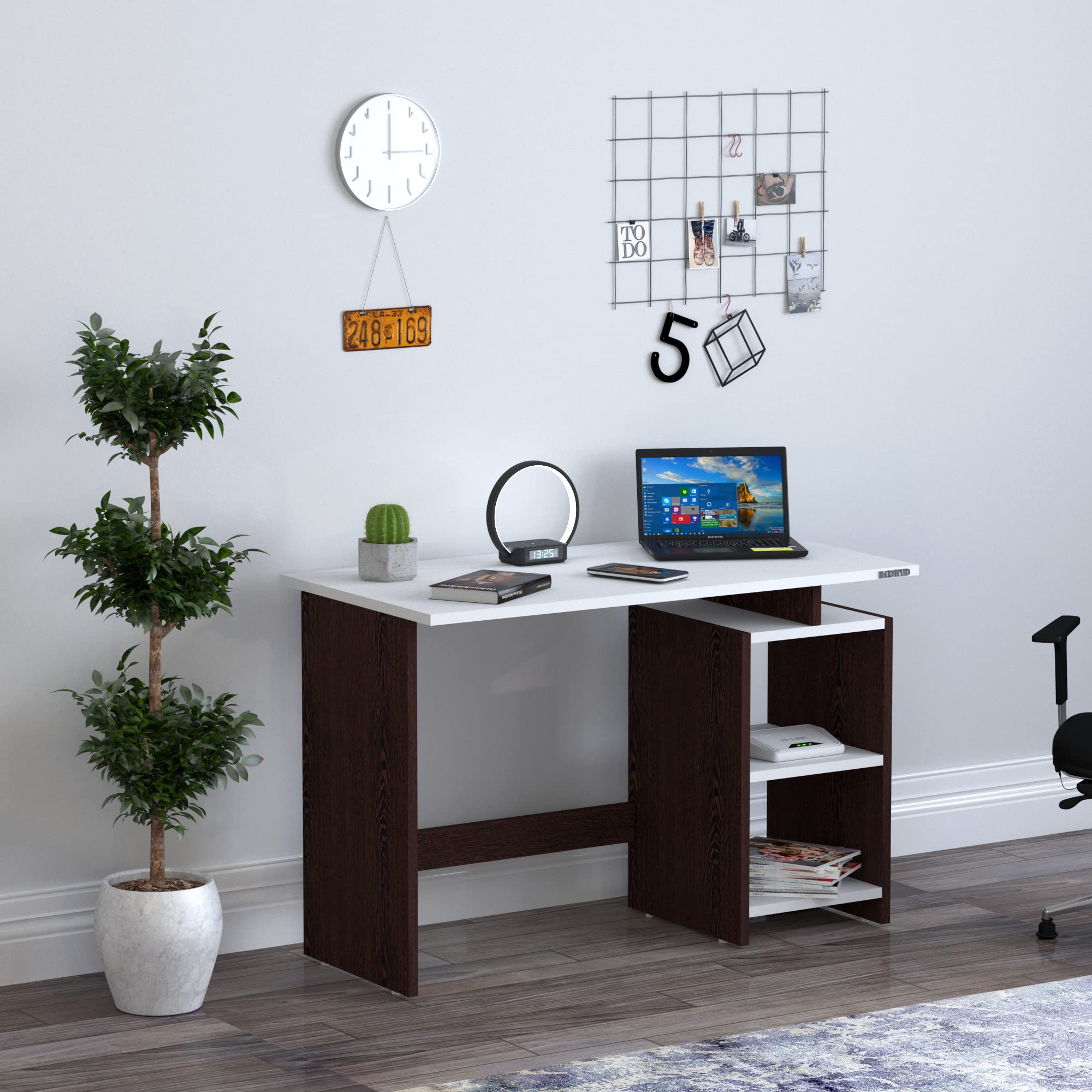 Buy Redwud Calister Engineered Wood Study Table, Study Desk, Computer