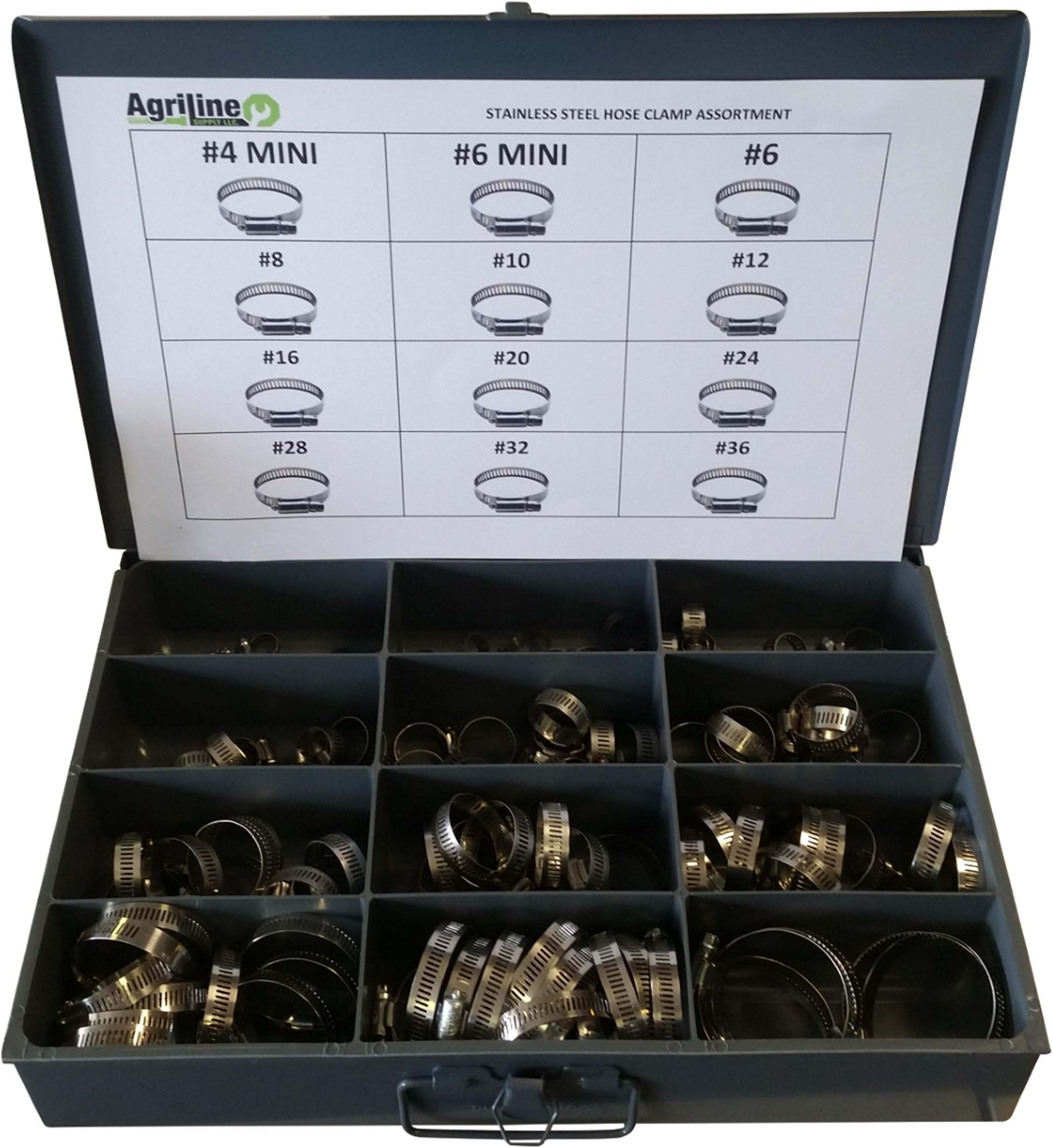 110 Piece Stainless Steel Hose Clamp Assortment