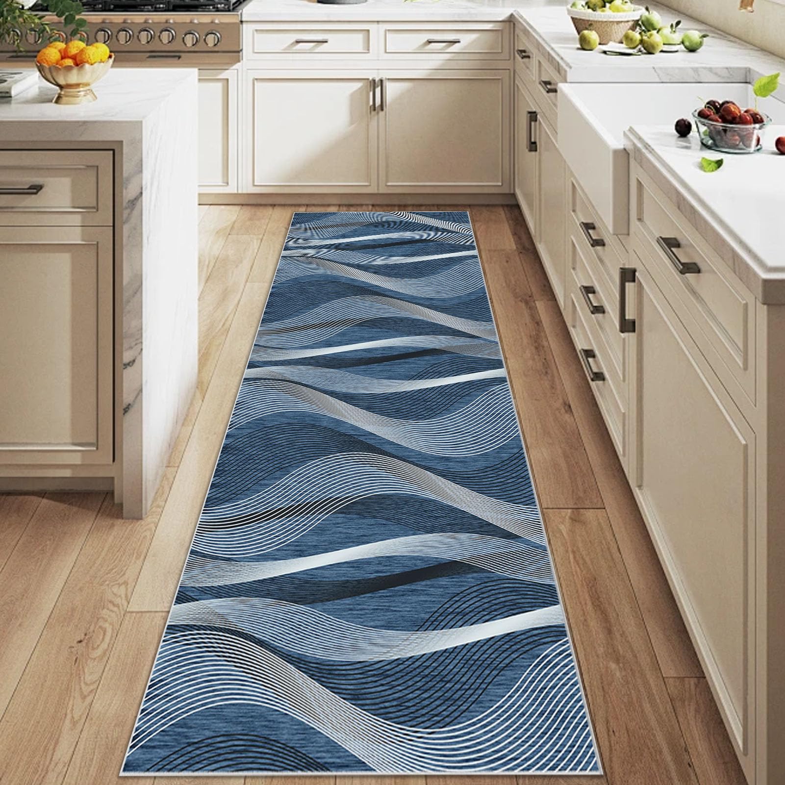 Nqexivo Runner Rug for Hallways Kitchen Rug Non Slip Extra Long Washable Absorbent Carpet Floor Mat Long Hallway Hall Runner Narrow Rugs Area Rug for Hallway 60 x 180 cm