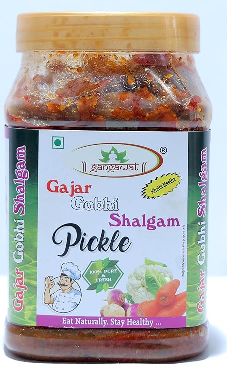 gangawat gajar gobhi shalgam Pickle (800GRAM)Carrots, Turnip, Cauliflower Pickle