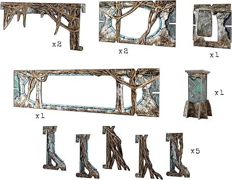 Battle Systems Sci-fi Terrain Alien Catacombs Entrances Sheet - 28-35mm RPG/Wargames / 40k Necromunda Card Scenery