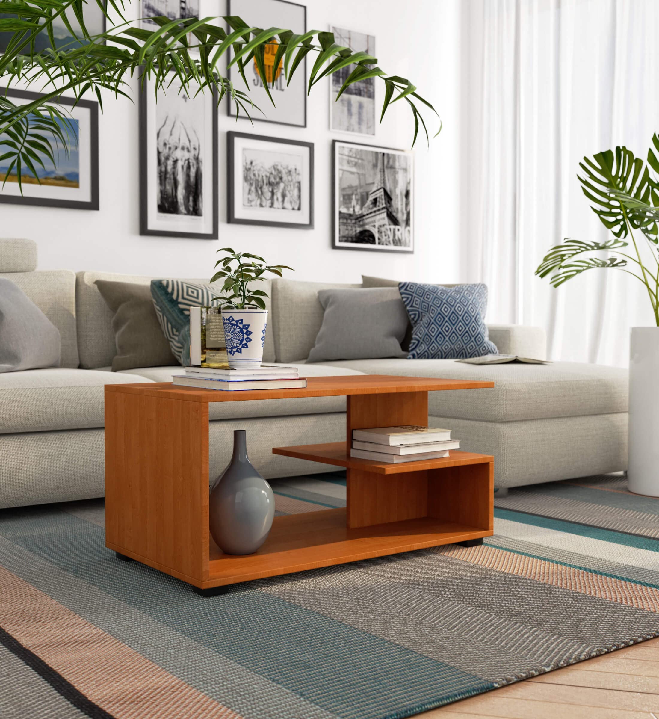 AKORD Salontafel Margo 90x45x50 cm Kast voor de Woonkamer Slaapkamer Kast Woonkamer Minimalistisch Modern Design Gelamineerd Board 16mm Kleur Eiken Sonoma