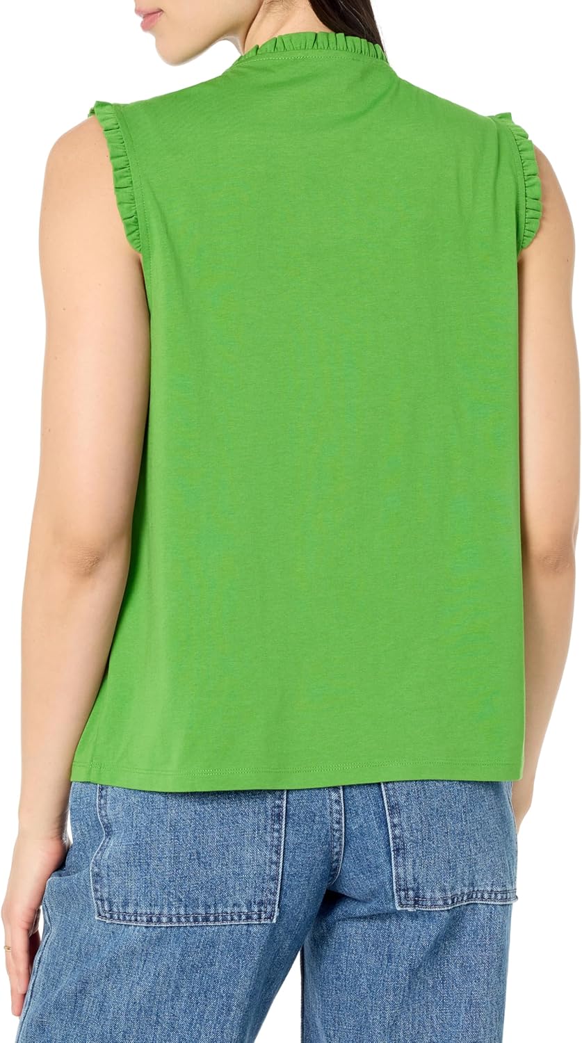 Nautica Womens Button Through Knit Top Sleeveless Shirt - Image 2