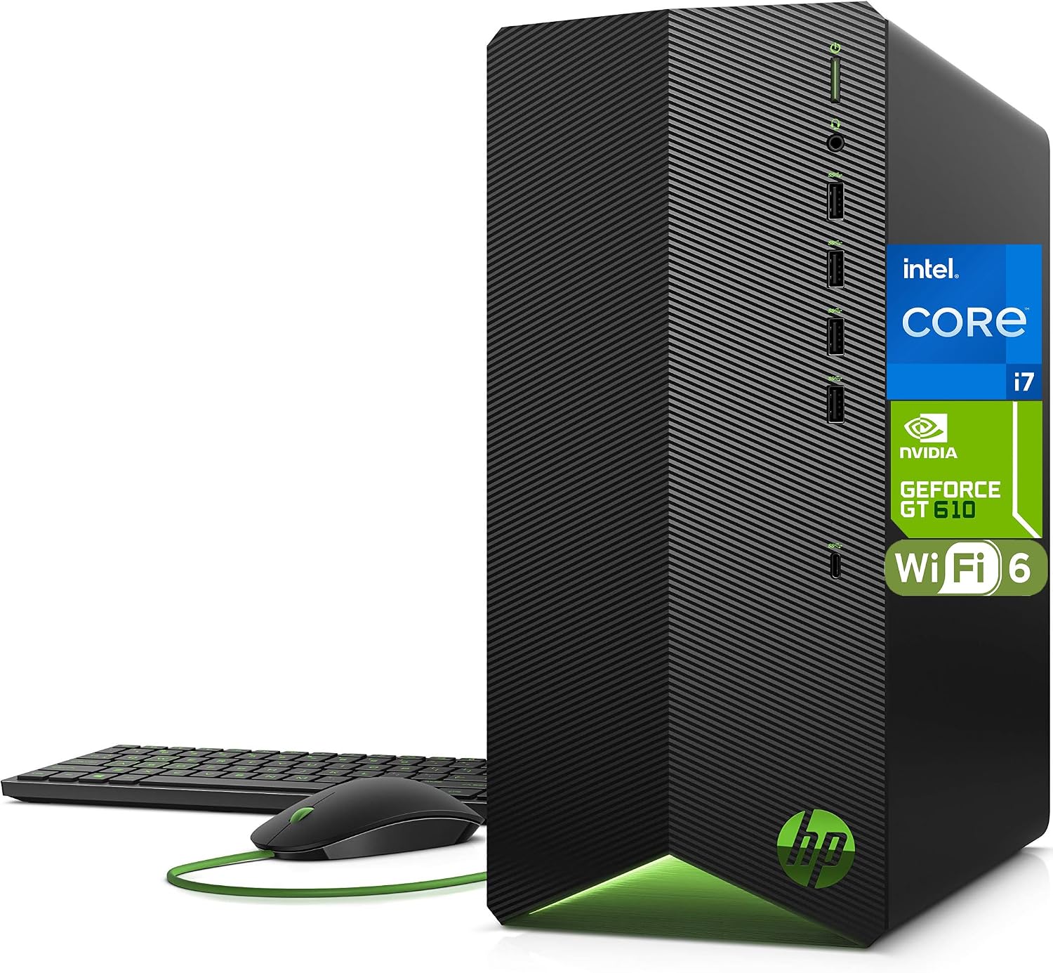 Pavilion Desktop Computer for Business & Home Office | Intel i7-11700F, 16GB RAM, 512GB PCIe SSD, GT 610 2GB, WiFi 6, Windows 11 Home, Type-C, HDMI, 2026 Edition Business Tower Computer