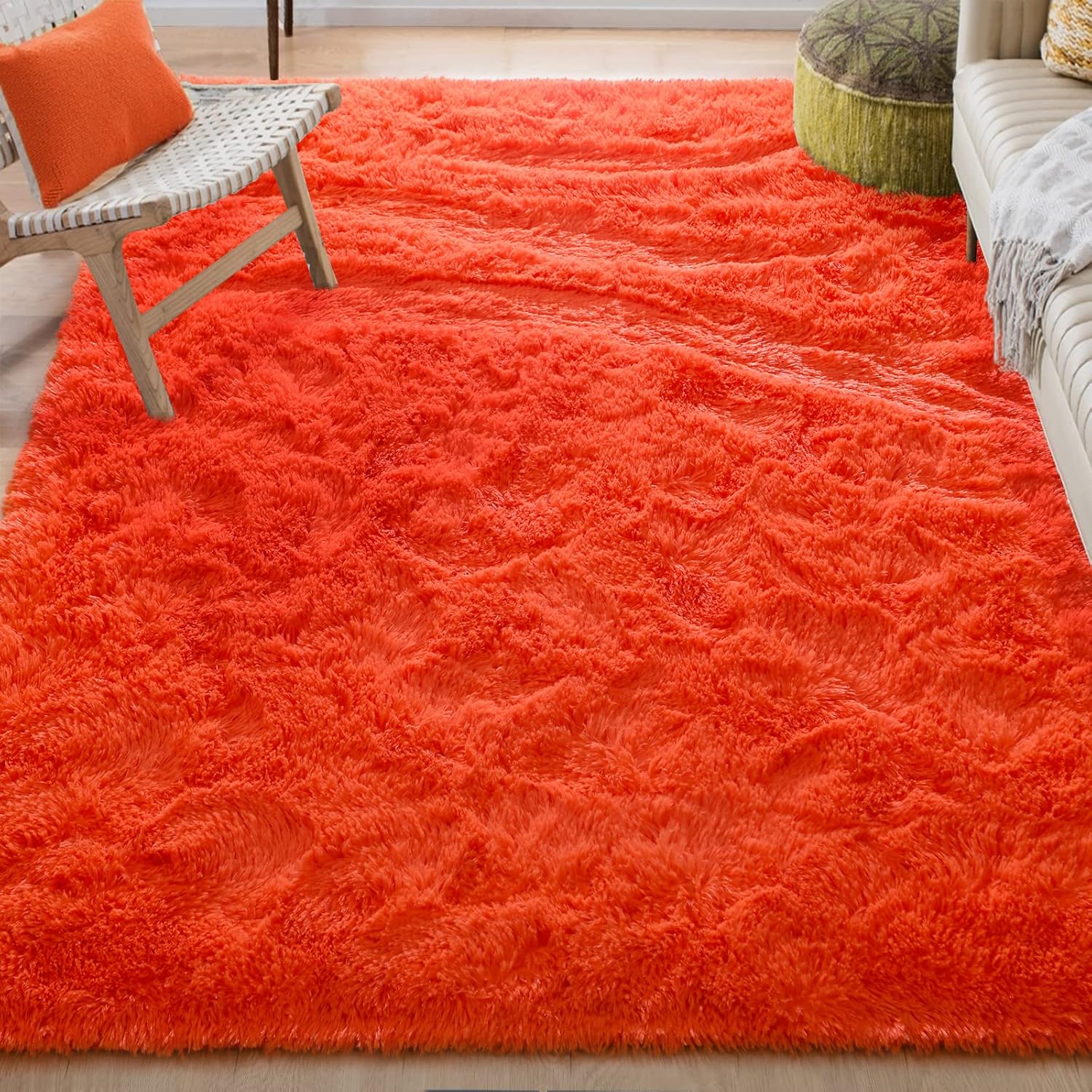 Merelax Soft Modern Indoor Shaggy Area Rug for Bedroom