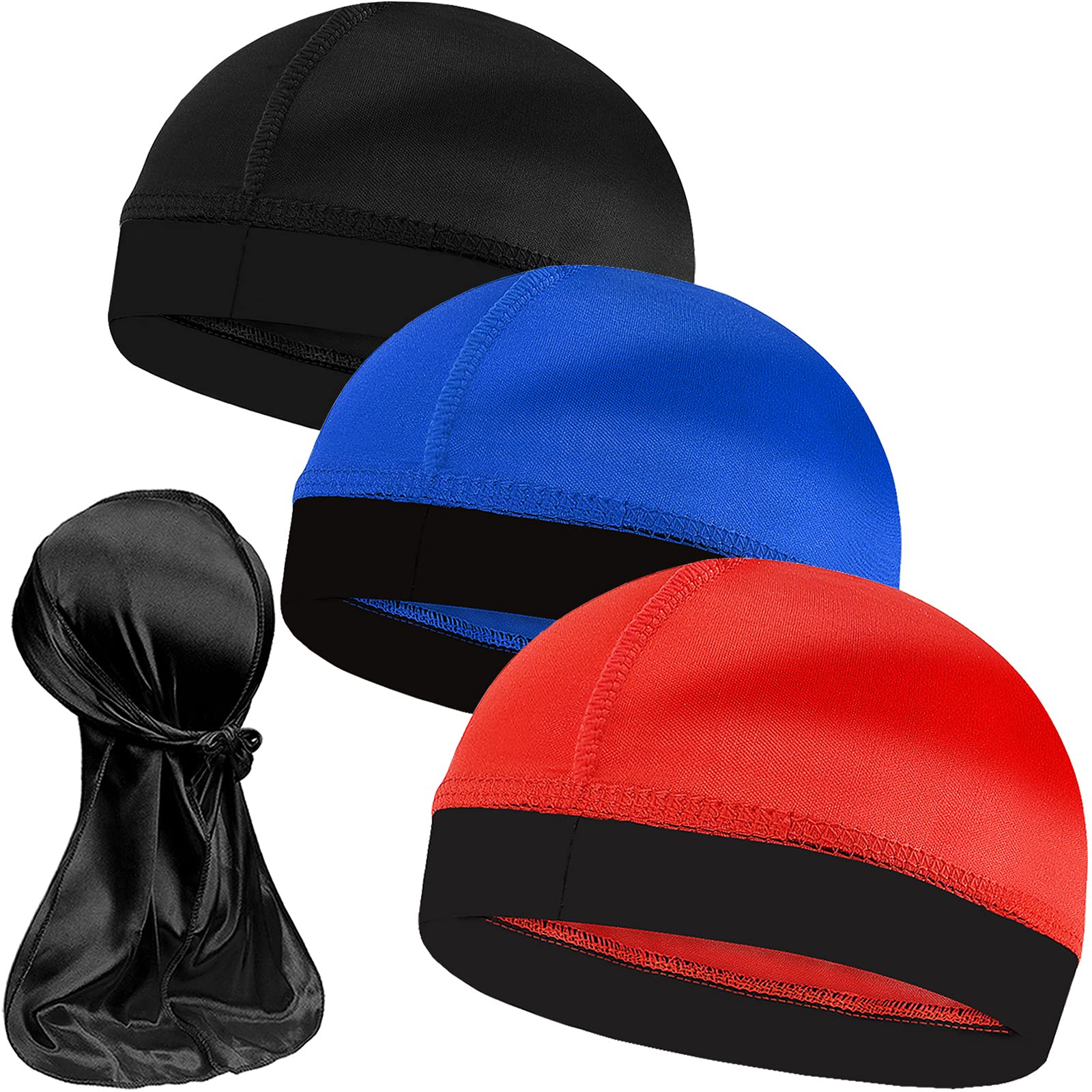 Pcs Wave Cap Silky Stocking Wave Caps for men, Good Compression Over Durag