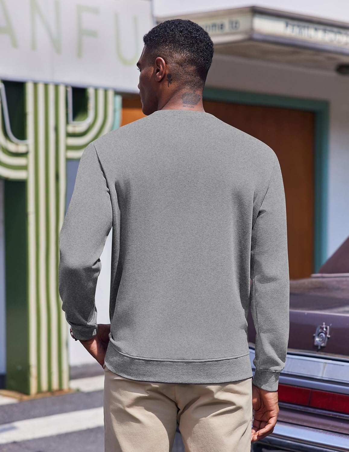 COOFANDY Men's Fleece Crewneck Sweatshirt Casual Long Sleeve Pullover Fall Winter Warm Sweatshirts Fashion Pullovers - Image 6