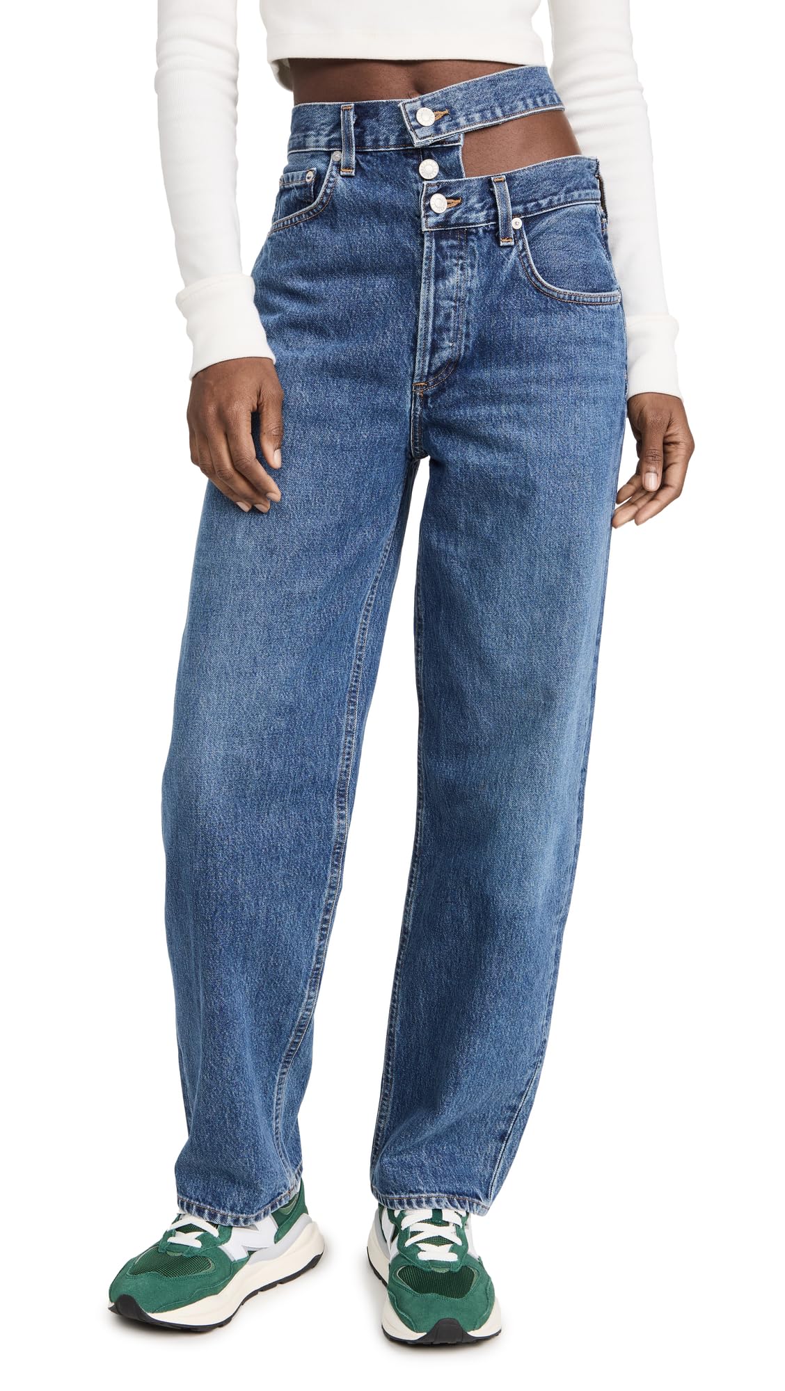 AGOLDE Women's Broken Waistband Jeans