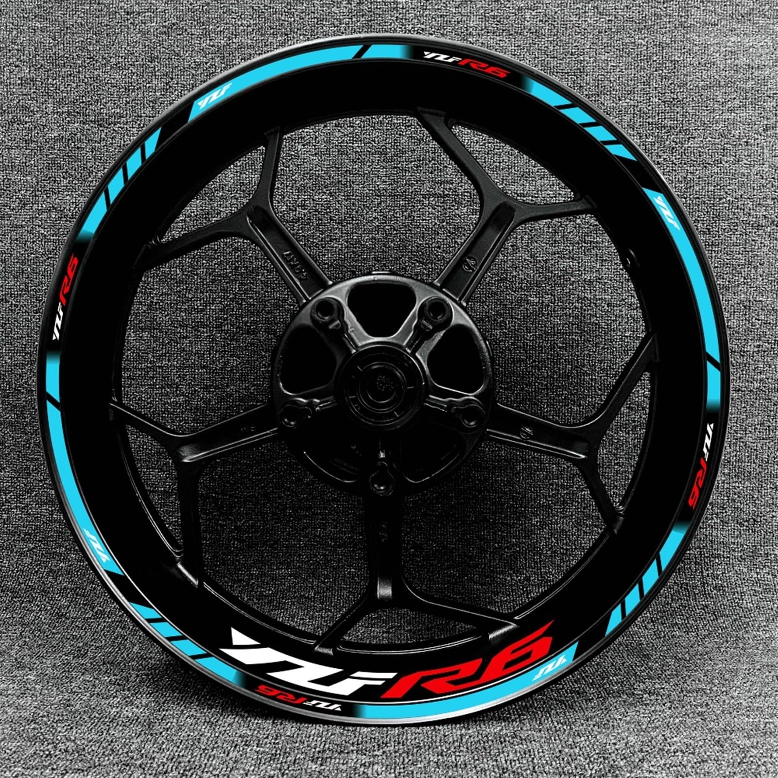 Motorcycle Rim Stickers Edge Sticker Stripes Reflective Decals Accessories for Yamaha YZF R6 Decorative(Color17)