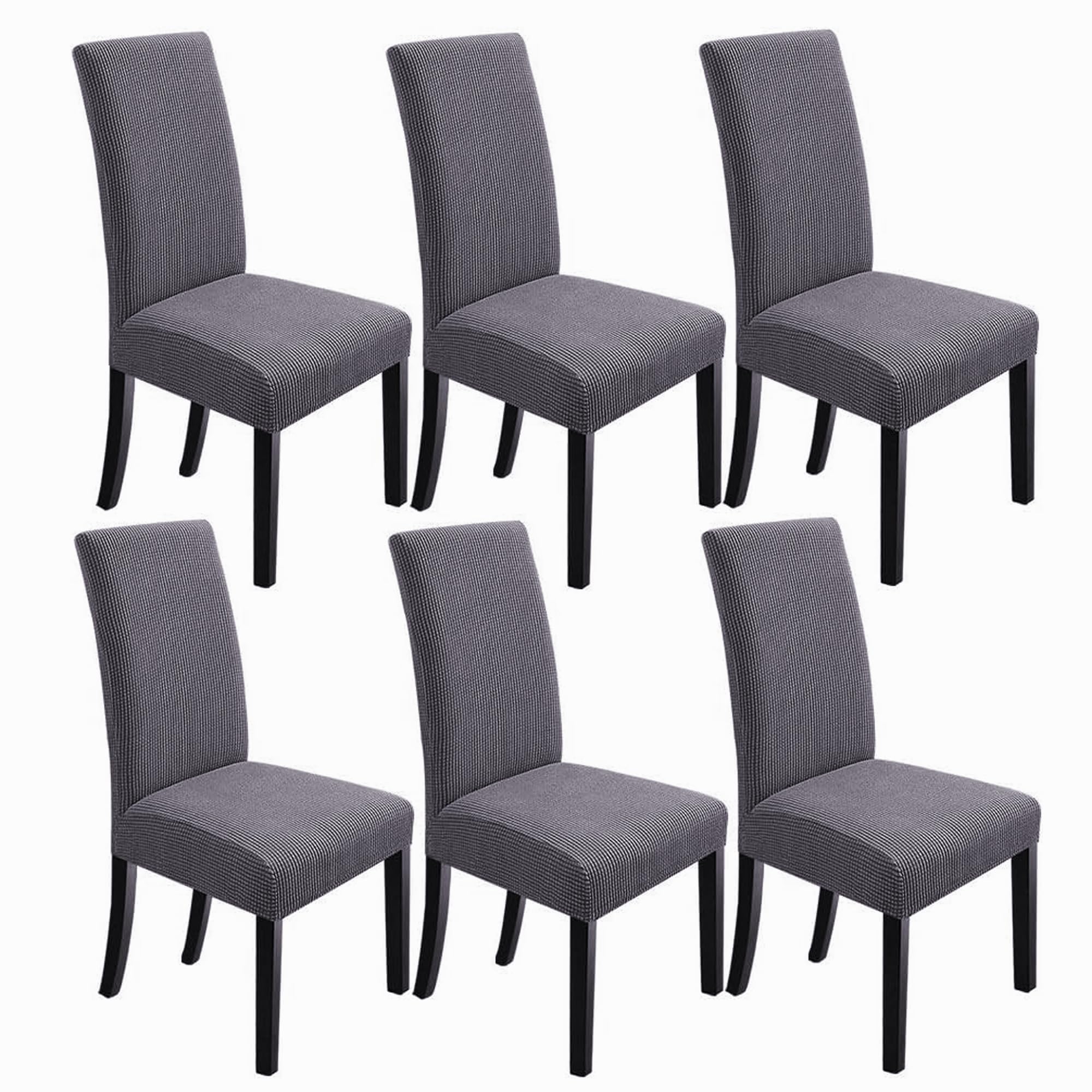 Chair Covers for Dining Room Set of 6, Stretch Parsons Chair Covers,Washable Spandex Dining Chair Slipcovers Seat Protector for Dining Room,Kitchen,
