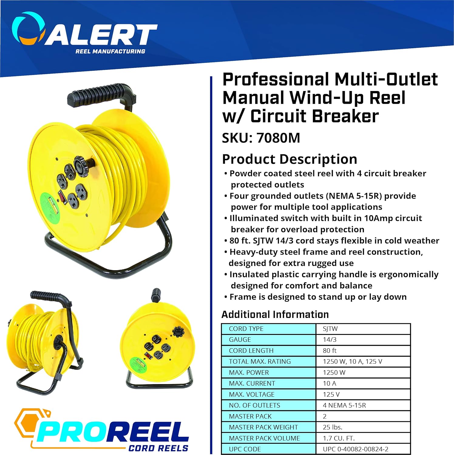 One-Day Sale: Up to 50% Off Alert 7080M Professional Multi-Outlet Manual Wind-Up Reel w/Circuit Breaker New Arrivals Alert 7080M Professional Multi-Outlet Manual Wind-Up Reel w/Circuit Breaker