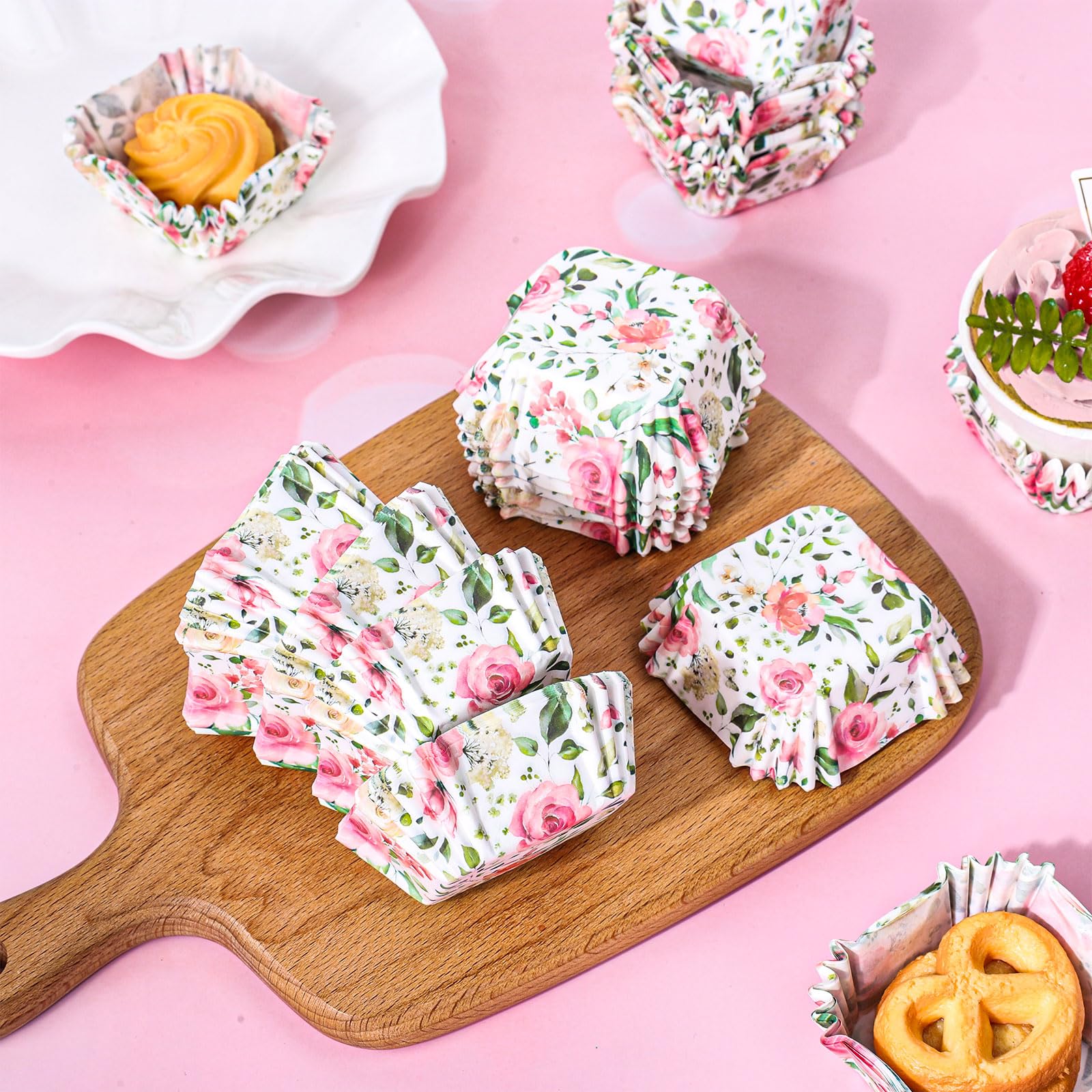 Whaline 600pcs Pastel Cupcake Liners - 6 Color Baking Cups For Parties & Events