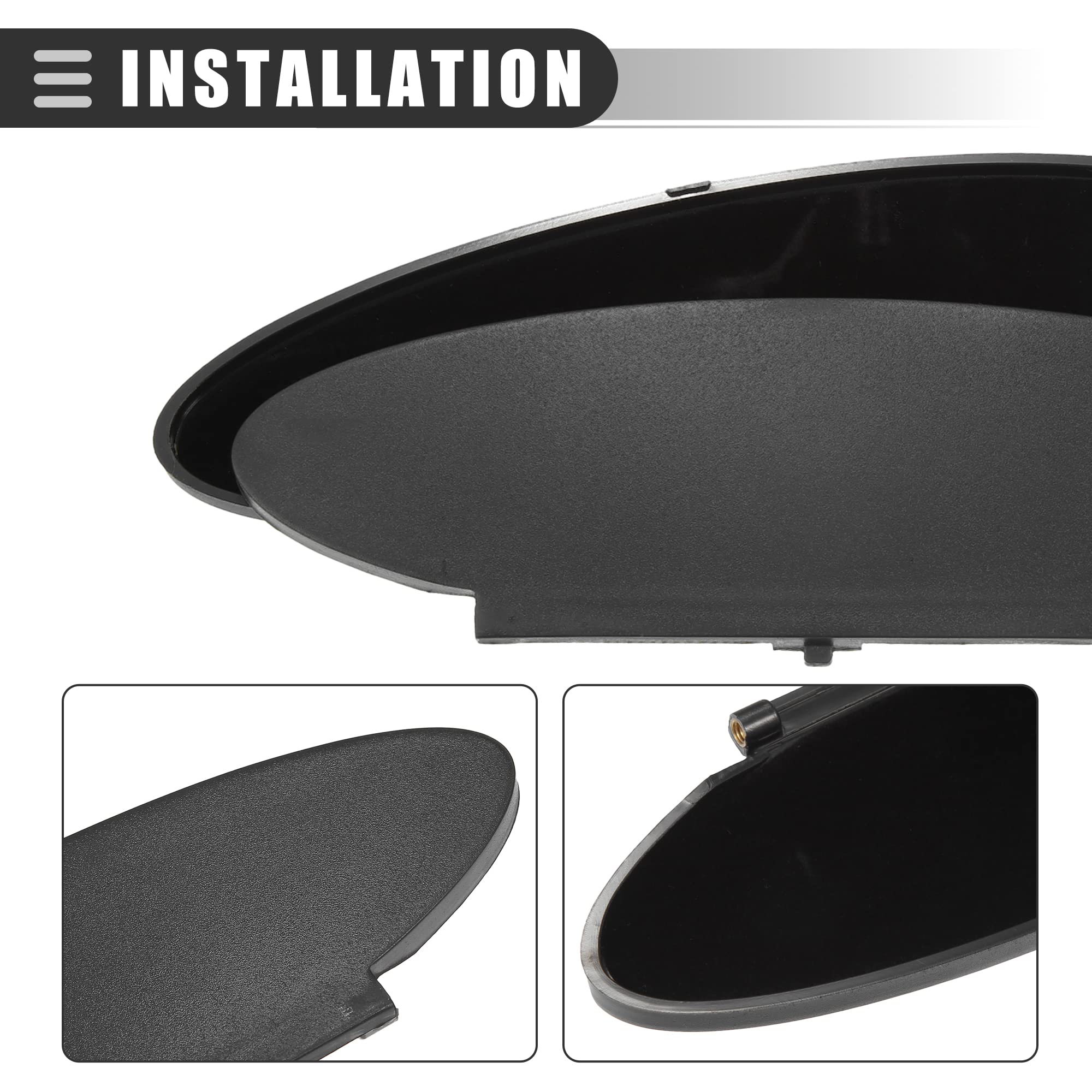 QUARKZMAN Cache Miroir Vanity Pare-Soleil Pour Porsche 996 1 Ensemble | Pour Porsche 997, Pour Porsche 987, Pour Porsche Boxster, Pour Porsche Cayman, ABS, Noir