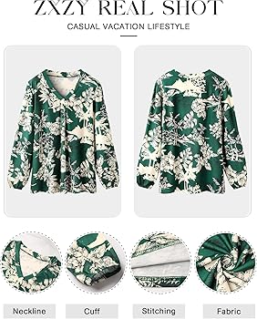 Amazon.com: ZXZY Women's Hawaiian Blouses Shirts Long Sleeve