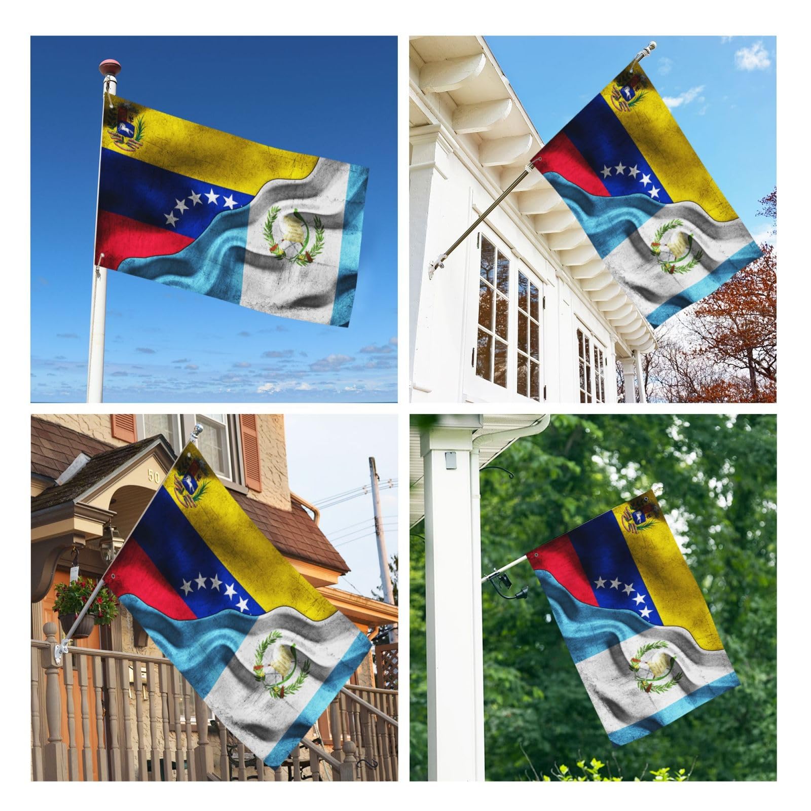 YongFoto Guatemala Flagge – 1 X 0,5 M, Polyester, Mit 2 Metallösen, Für Garten, Party & Dekoration