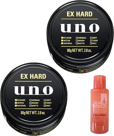 Amazon Uno ウーノ ヘアワックス エクストリームハード おまけ シーブリーズ デオ ウォーターミニボトル マリンフローラル セット 80グラム X 2 Uno ウーノ ヘアワックス ポマード 通販
