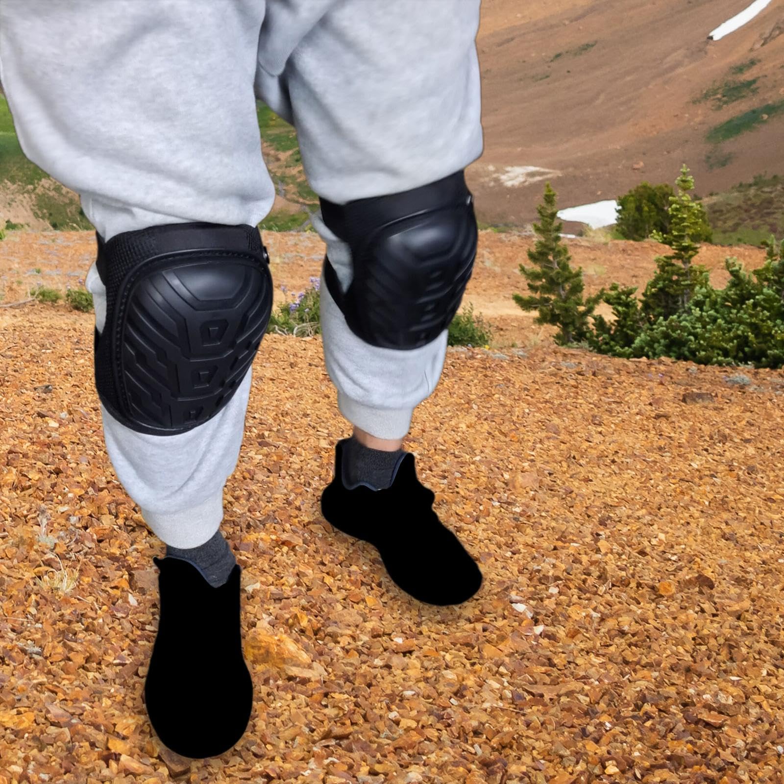 Colcolo Protège-Tibias pour Genoux de vélo, 2 pièces, Protection intérieure Douce et Respirante, genouillères de Travail, Construction de genouillères pour