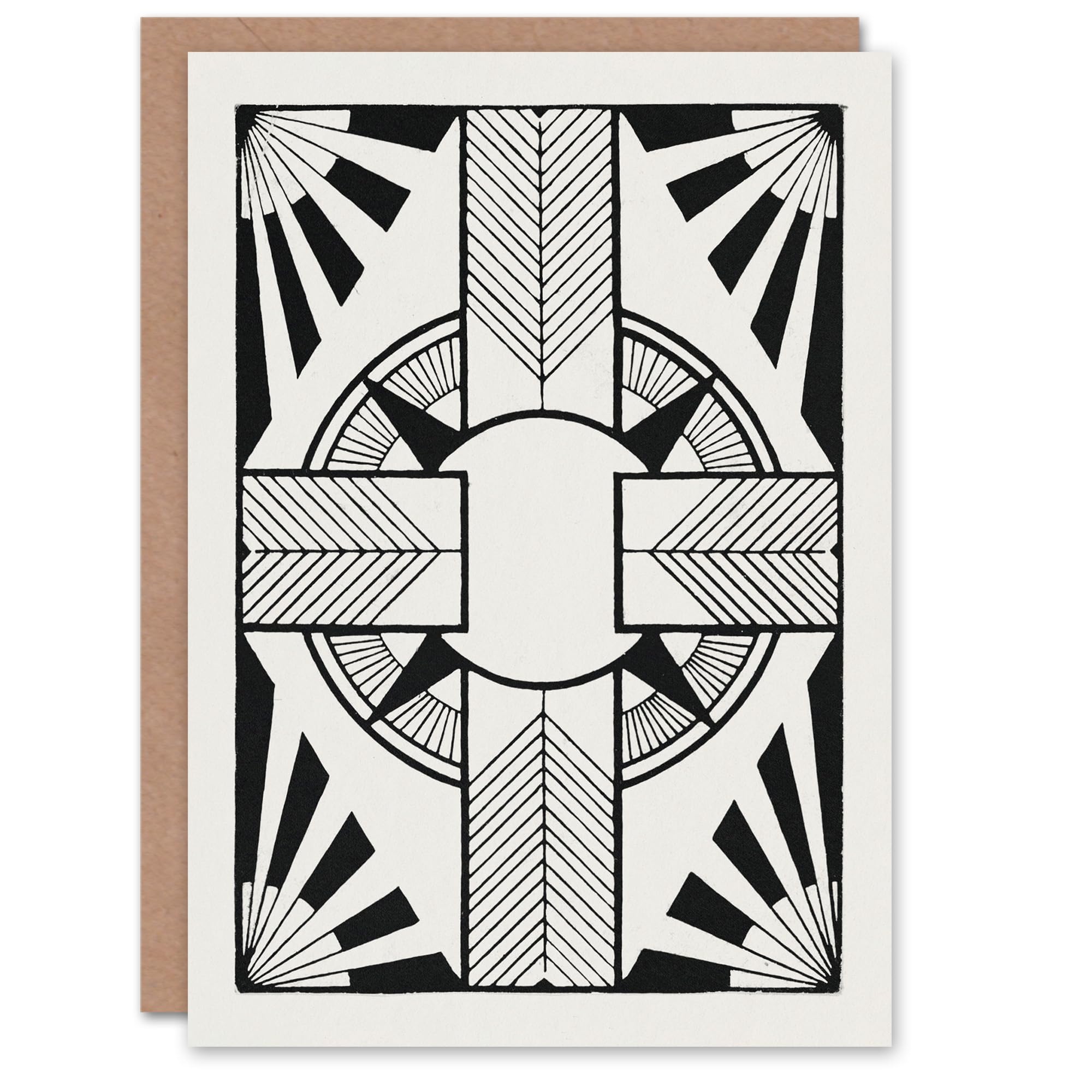 Artery8 Samuel J De Mesquita Art Card Ornament With Circle and Cross
