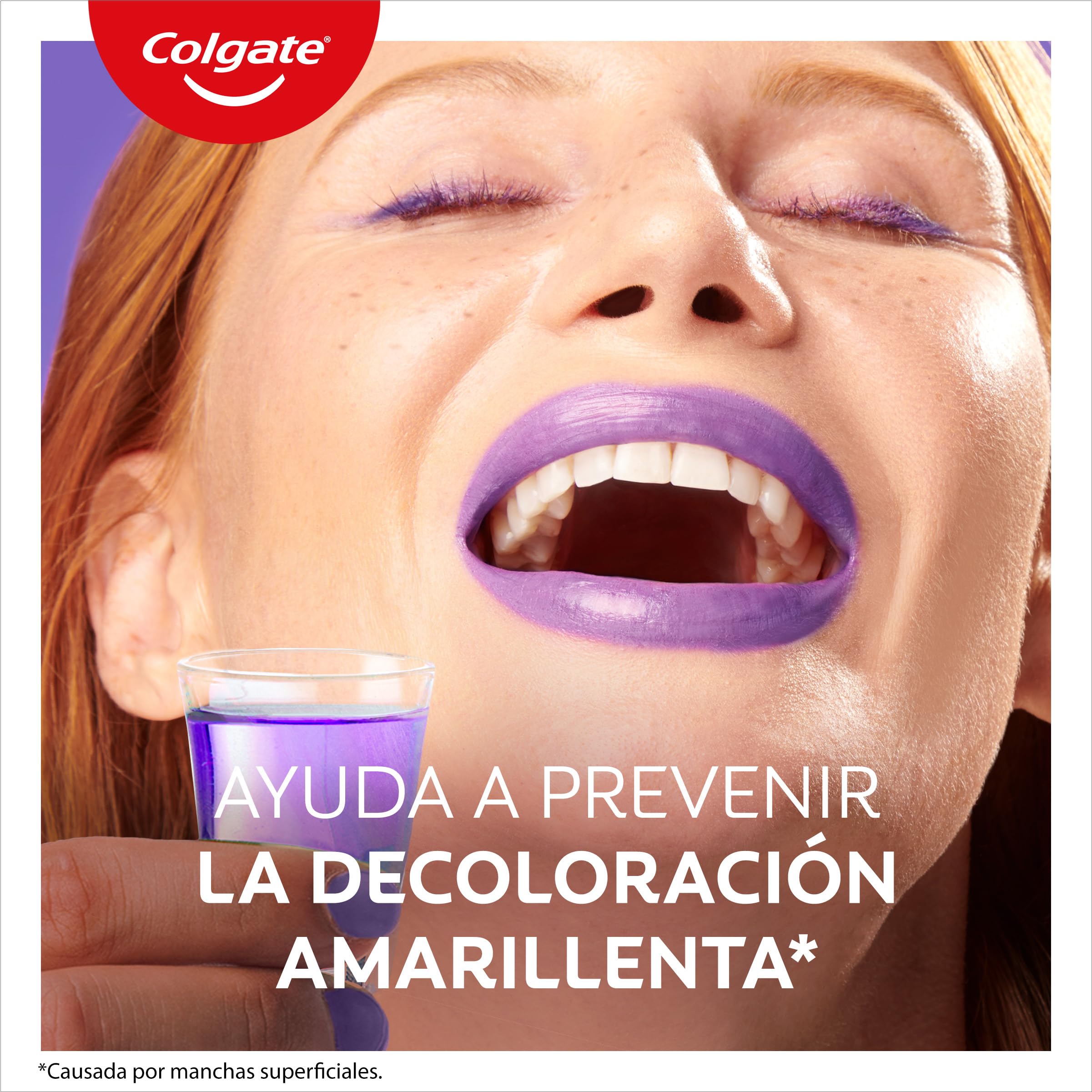 Colgate Max White Purple Reveal Enjuague bucal 4x 500ml |Blanqueador de dientes |Mantiene los dientes blancos por más tiempo |Prevención duradera de manchas| Ayuda a prevenir la decoloración amarilla