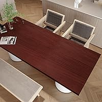 Vista 2 de BAYYA Papel de grano de madera de cerezo, impermeable, para despegar y pegar, color rojo y marrón, adhesivo decorativo para muebles de cocina