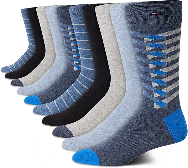 Tommy Hilfiger Men's Casual Soft Cotton Blend Crew Socks - 10 Pack