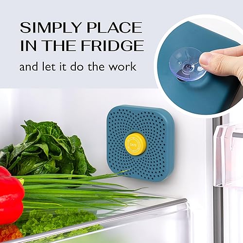 Miniatura 4 de ZenAir Desodorizador de nevera, eliminador de olores  Desodorizador para refrigerador más eficaz que el bicarbonato de sodio  Ambientador de carbón