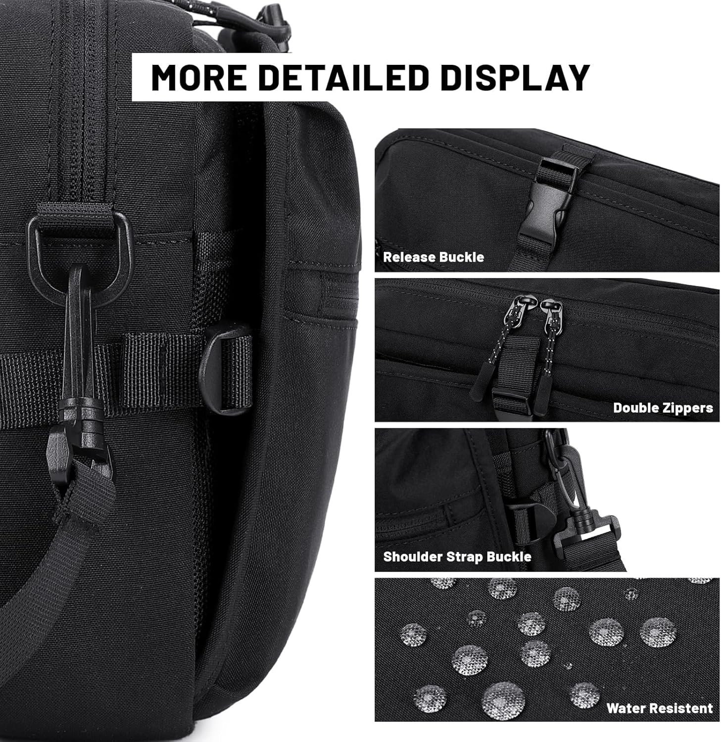 Lohol Small Messenger Bag for Men Women, Adjustable Crossbody Sling bag Purse for Daily Use Travel Sports | Adjustable, for Daily Use, Travel, Sports - Image 6