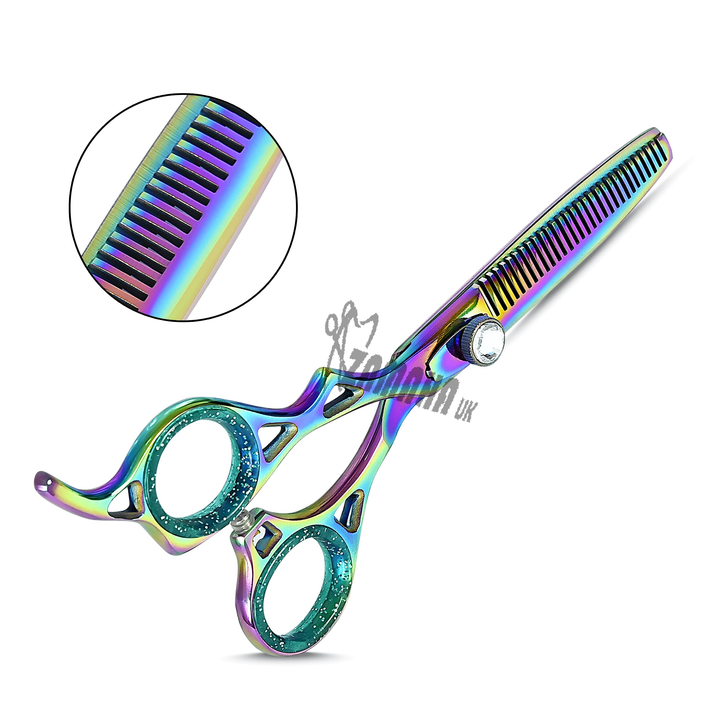 Tijeras profesionales de peluquería para zurdos, tijeras de adelgazamiento, tijeras de peluquería, tijeras de pelo de 6.5 pulgadas, tijeras de adelgazamiento para hombres y mujeres