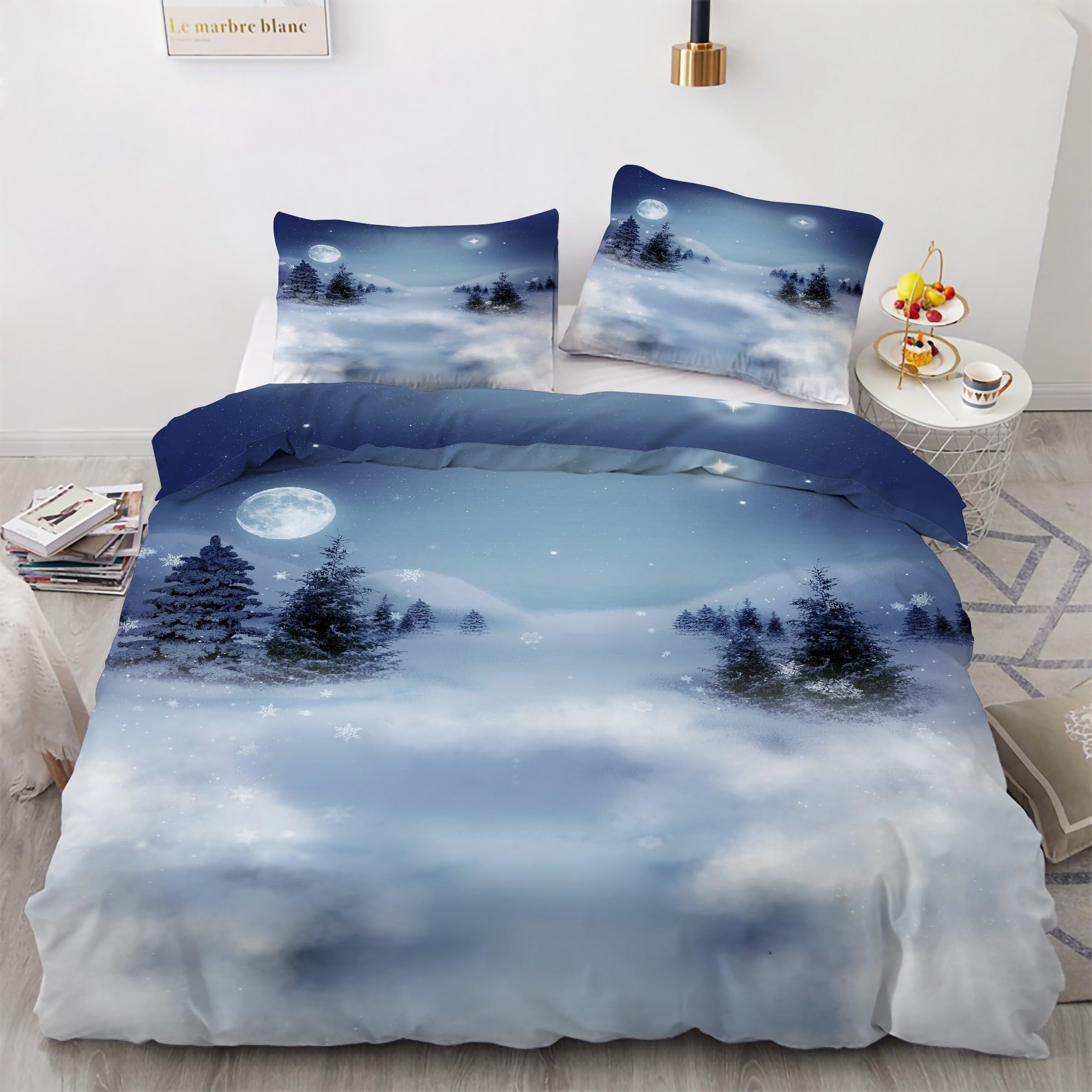 Housse de couette 200x200 écureuil et 2 taies en microfibre