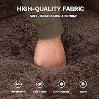 Vista 6 de 118" U-Shaped Sectional Couch, 4-Seat Modular Sofa with USB Type C Ports, 2 Ottomans and Foldable Side Table, Brown for Living Room