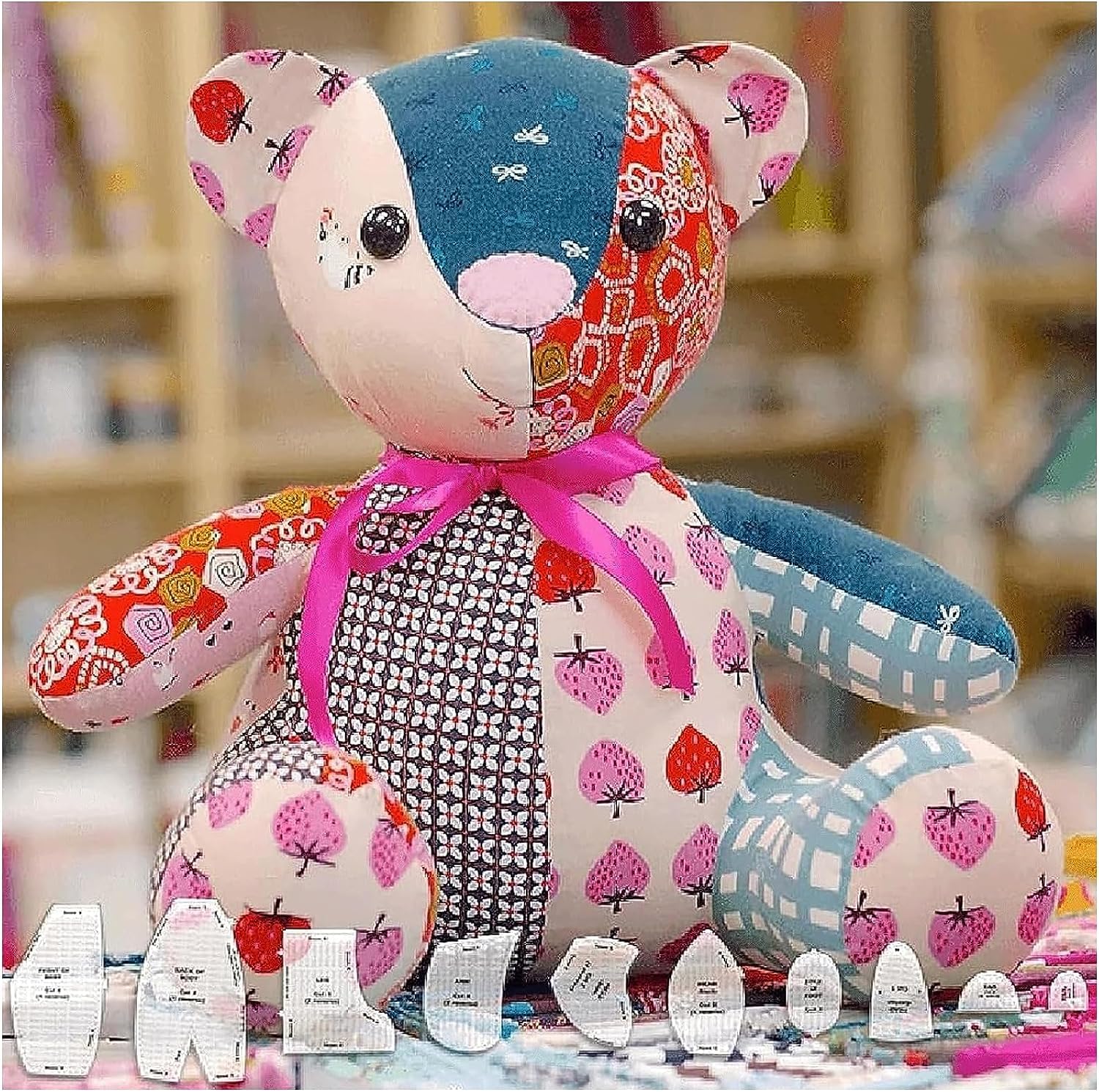 Yaojiwang Small Size:10in Memory Bear Template Ruler Set - With Instructions 10Pcs Memory Bear Sewing Patterns Template, 2023 Memory Bear Quilting Rulers And Templates, Diy Gifts For Halloween Christmas Birthday Thanksgiving