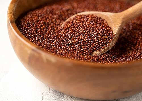 Miniatura 5 de Quinua roja, 12 onzas, semillas antiguas de grano entero, crudas, germinables, kosher, veganas, sirtfood, a granel. Ricas en aminoácidos y minerales