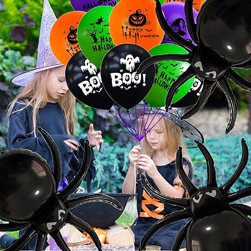 Miniatura 245 de Globos de aluminio de Halloween, globos de cumpleaños de Halloween, número 1, araña, momia, calabaza, murciélago, fantasma, globos para decoración