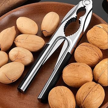 Nutcracker,Nut Crackers Heavy Duty with Non-Slip Handle,Stainless Steel Nut Opener Tool for Walnut Hazelnut Almonds Pecan Seafood