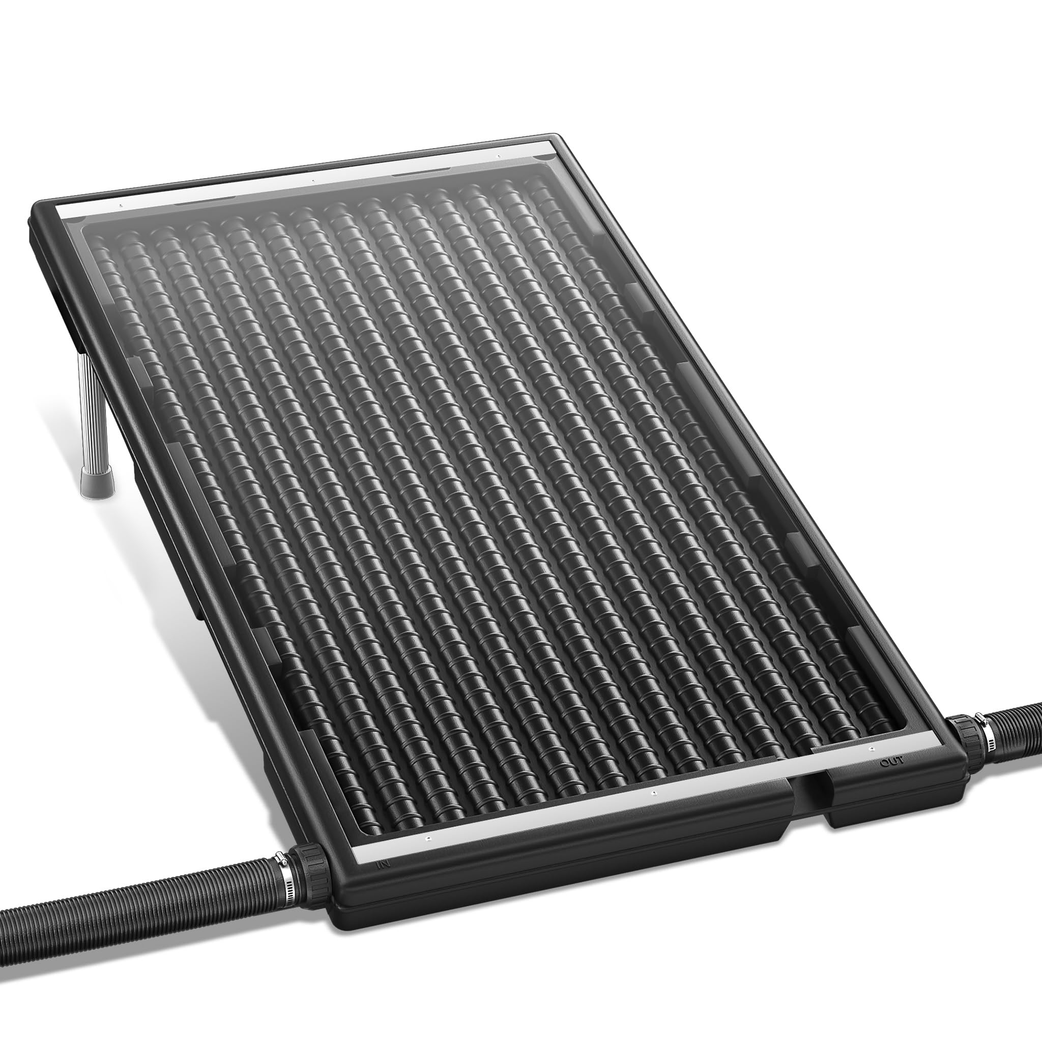 PEILU Solar Poolheizung Komplettset Sonnenkollektor mit Stativ & Schlauch max. 15 Liter Wasserinhalt Solarheizung Solaranlage Gebogen Solarpanel für Warmwasser Gartendusche Pool Schwimmbad PEILU Solar Poolheizung Komplettset Sonnenkollektor mit Stativ & Schlauch max. 15 Liter Wasserinhalt Solarheizung Solaranlage Gebogen Solarpanel für Warmwasser Gartendusche Pool Schwimmbad