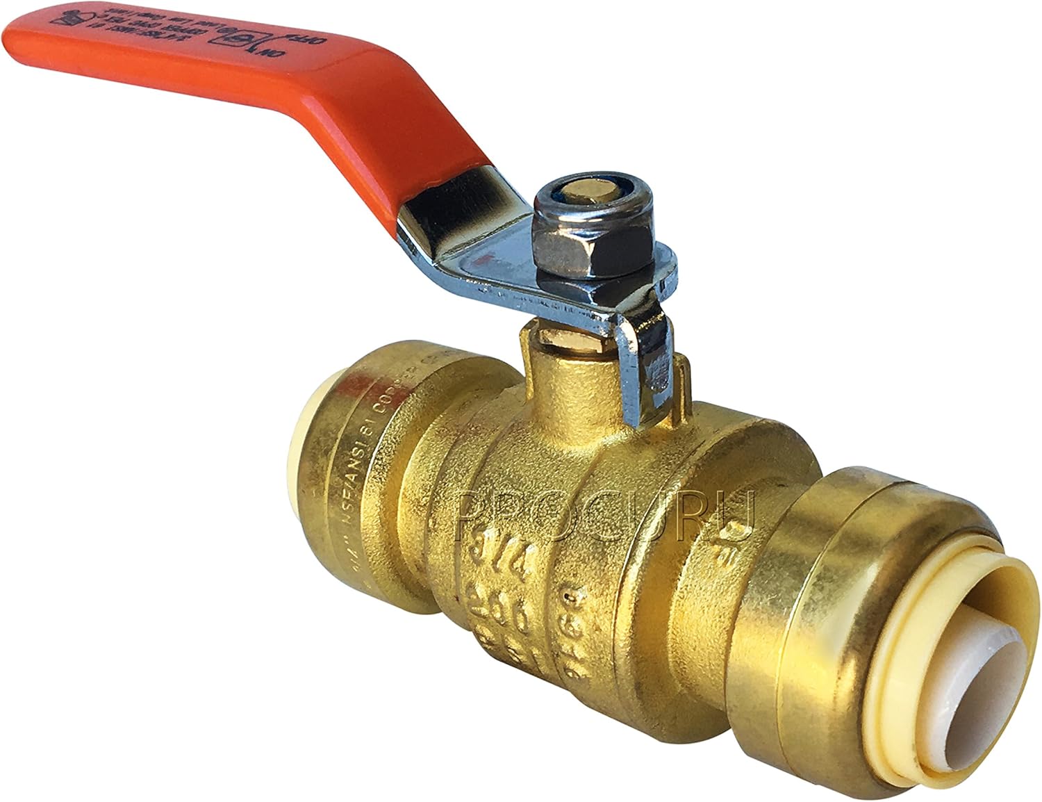 PROCURU 2-Pack 1-Inch Press Copper Ball Valve, Heavy Duty Brass Body, Full Port, LF Certified Safe (3BP100-2P)