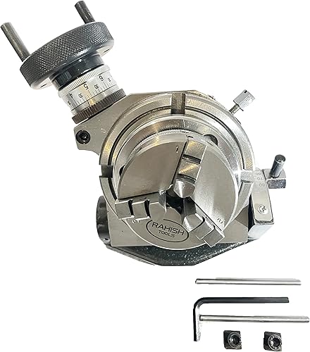 Mesa giratoria de 3 pulgadas (2.953 in) con 4 ranuras H/V con mandíbulas de 3.150 in 4 mandíbulas con placa trasera y tuercas en T para herramientas